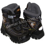 Детские термоботинки SUPER GEAR А 9063 / А 9065 / А 9066 (черно-серые)